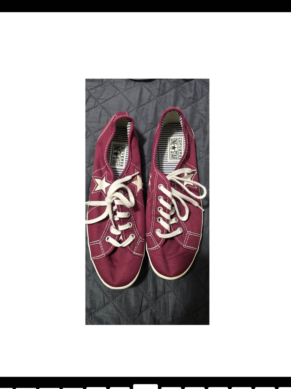 Converse One Star Women’s Low-Top Sneakers in Burgundy with White Accents